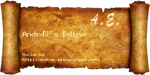 András Edina névjegykártya