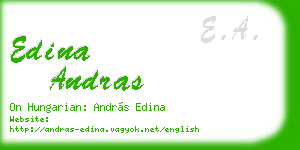 edina andras business card